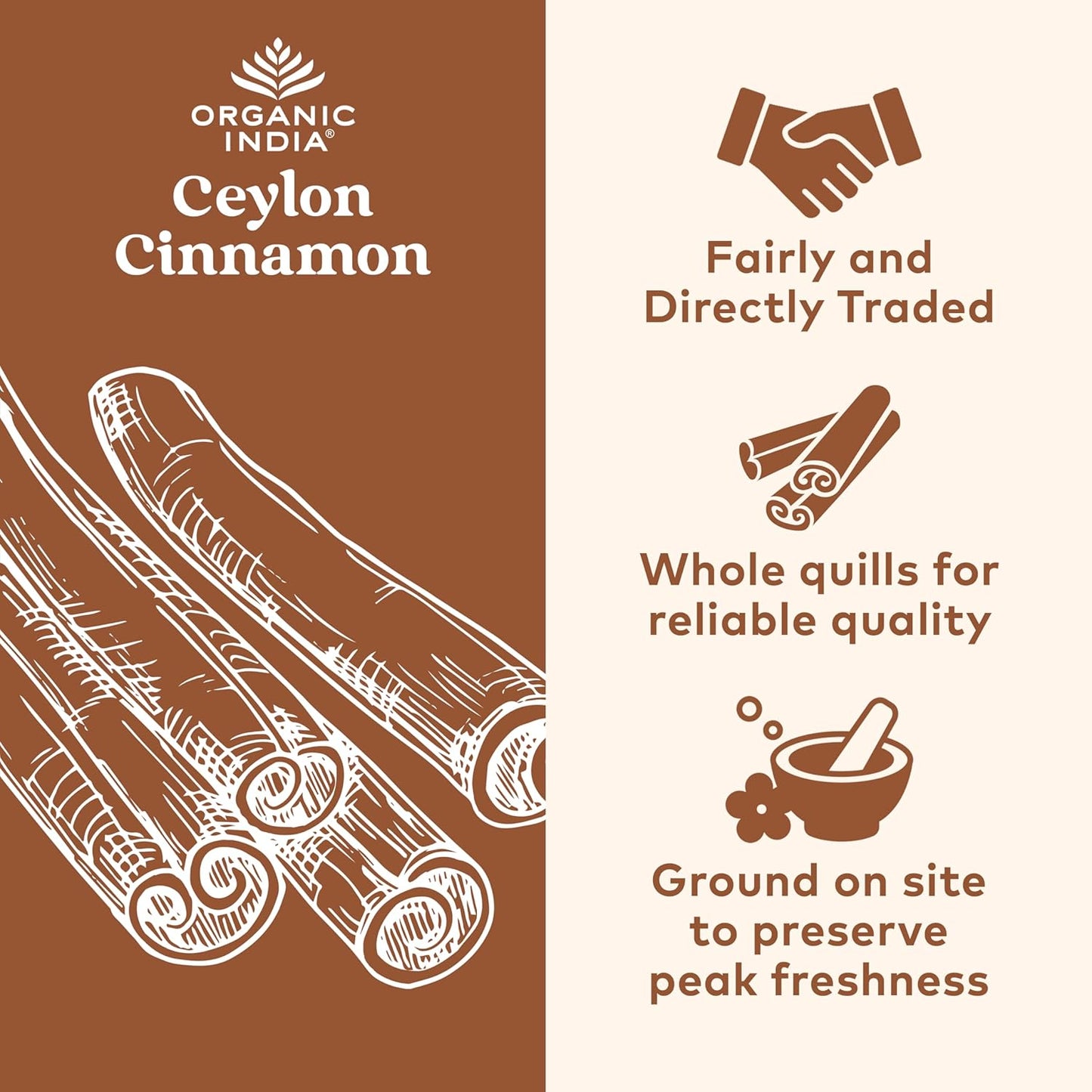Organic Ceylon Cinnamon Capsules - Herbal Supplement for Digestion & Antioxidants - USDA Organic, Vegan, Gluten-Free - 90 Capsules
