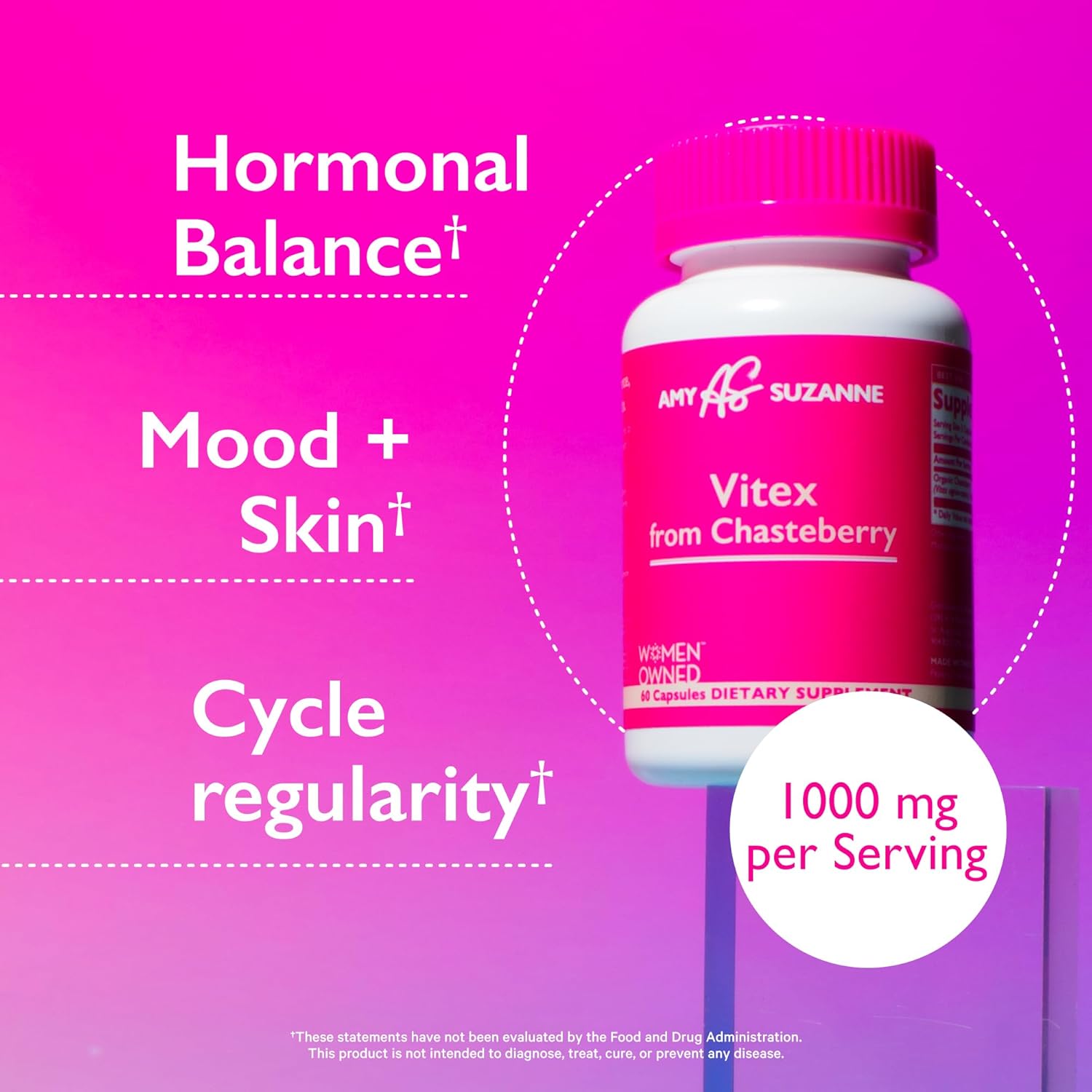 Organic Chasteberry Hormone Balance Supplement for Women - 60 Capsules for Hormone Harmony, Period Support, and Perimenopause Balance