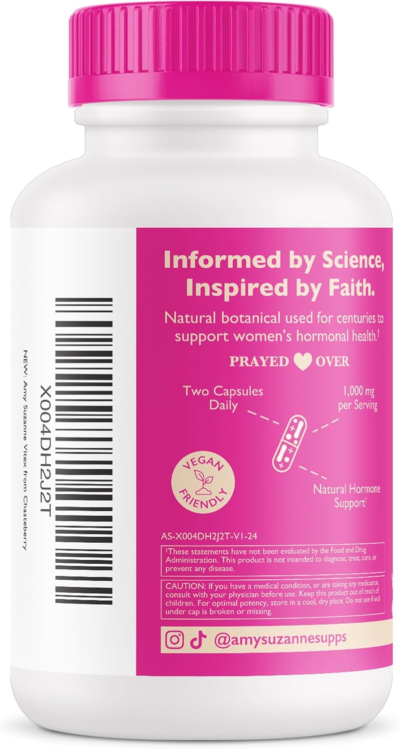 Organic Chasteberry Hormone Balance Supplement for Women - 60 Capsules for Hormone Harmony, Period Support, and Perimenopause Balance