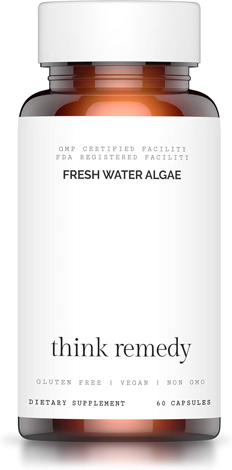 Organic Chlorella Spirulina Capsules - Detox Supplement with Potent Chlorophyll - 60 Pills - Freshwater Algae Blend