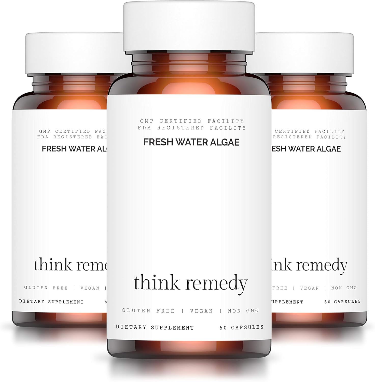 Organic Chlorella Spirulina Capsules - Detox Supplement with Potent Chlorophyll - 60 Pills - Freshwater Algae Blend