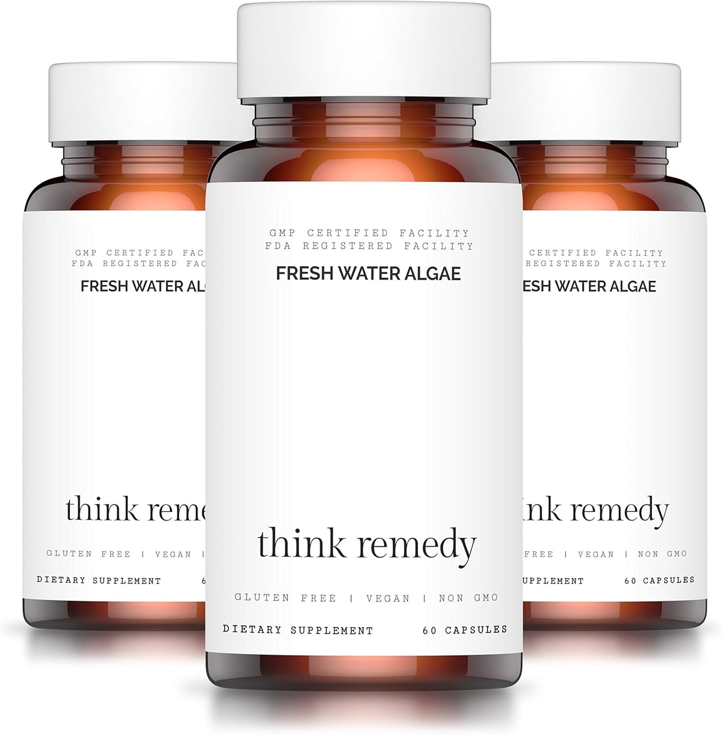 Organic Chlorella Spirulina Capsules - Detox Supplement with Potent Chlorophyll - 60 Pills - Freshwater Algae Blend