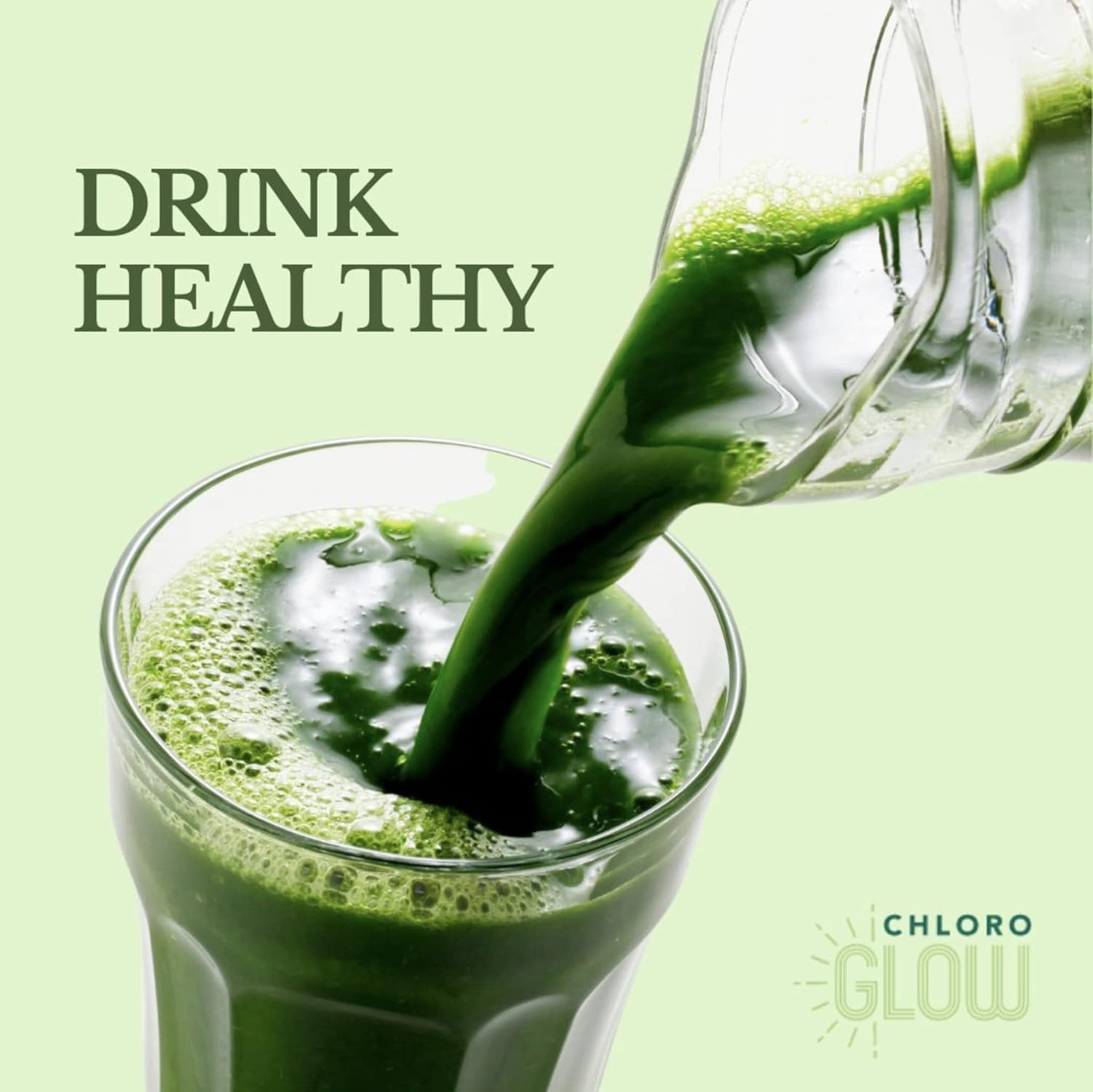 Organic Chloroglow Liquid Chlorophyll Shots - Green Apple Flavor (12 Pack) | Natural Plant-Based Detox Drink for Energy Boost and Immune Support