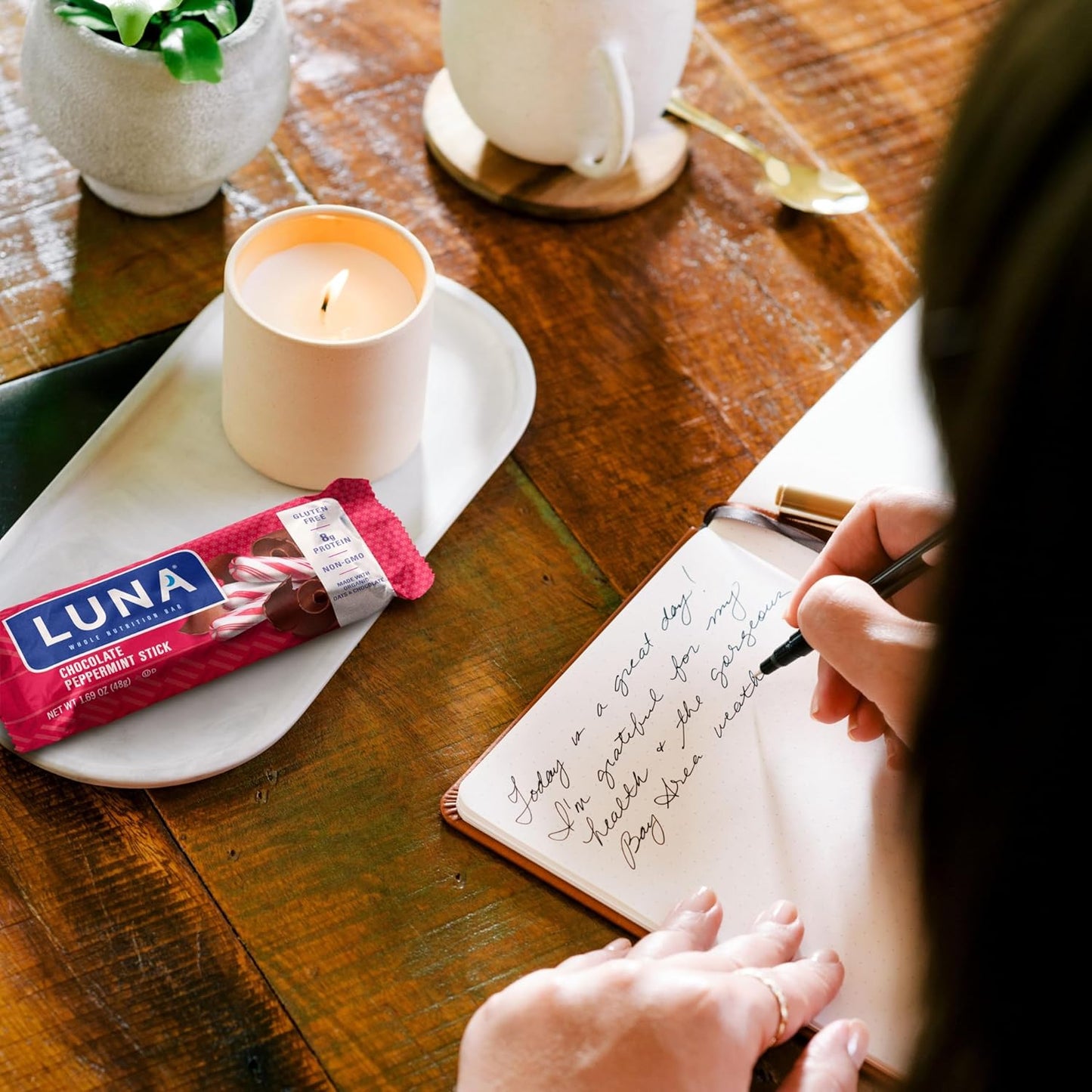 Organic Chocolate Peppermint Stick LUNA Bar Snack Bars - Non-GMO Gluten-Free Protein (12 Pack)