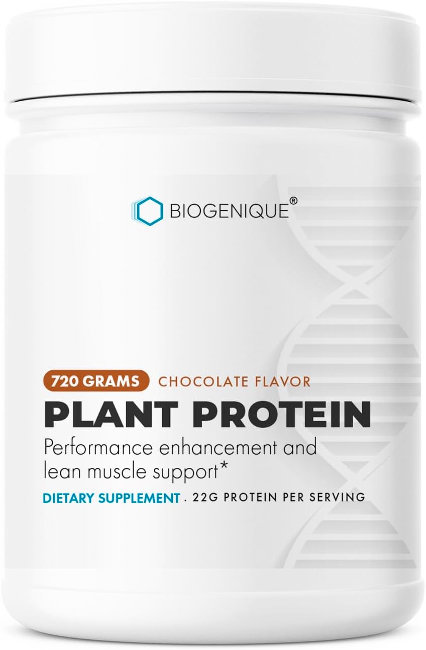 Organic Chocolate Vegan Protein Powder with 22g Plant Based Protein for Muscle Support and Recovery - Made in USA, Non-GMO, Gluten Free