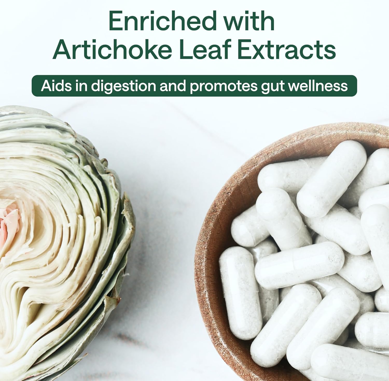 Organic Choline Bitartrate 500MG Capsules for Prenatal Health and Brain Function - Liver and Gallbladder Support Supplement - Memory and Focus Booster - 60 Count