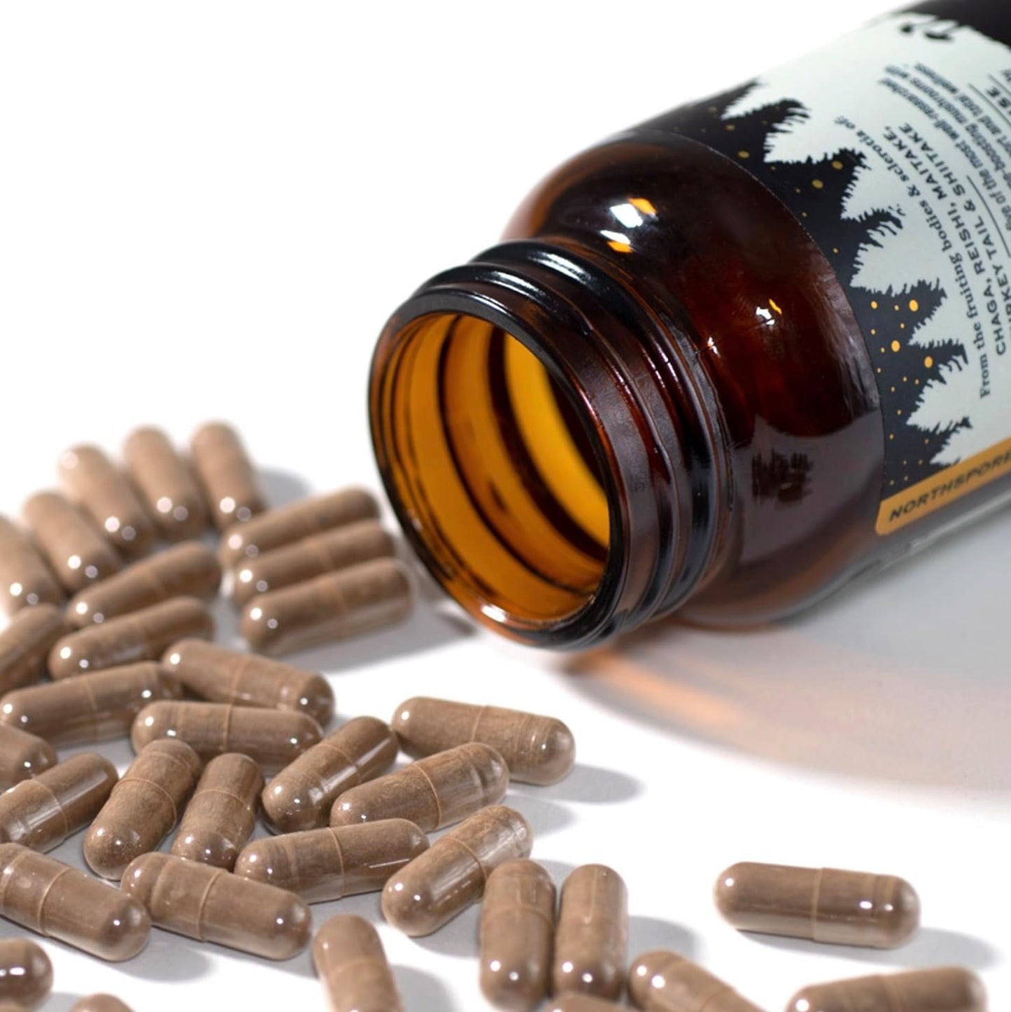 Organic Clarity Mushroom Capsules - Lions Mane, Reishi, Cordyceps Blend | Boost Focus, Memory, Vitality | High Potency Cognitive Function Supplement - 60ct