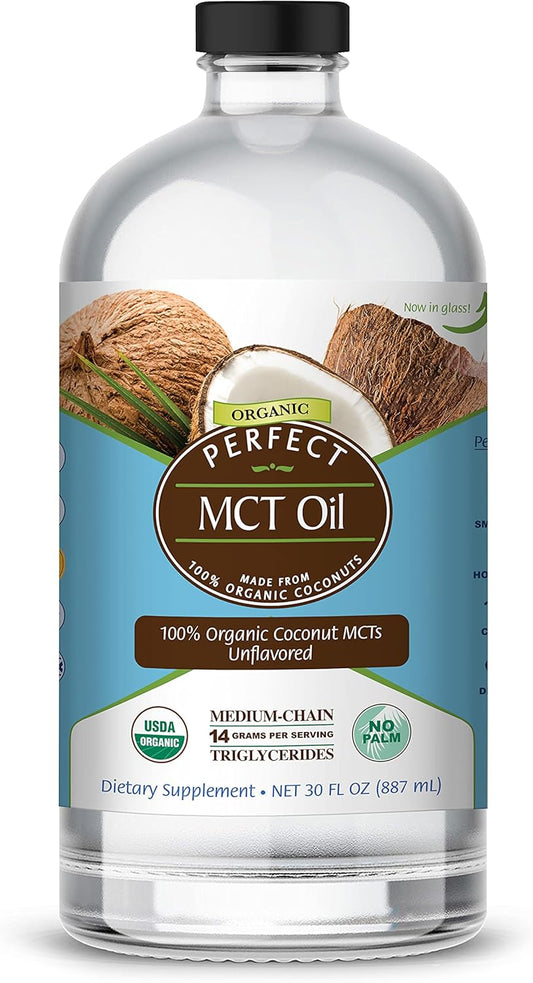 Organic Coconut MCT Oil - 30oz for Sustainable Energy & Brain Boost
