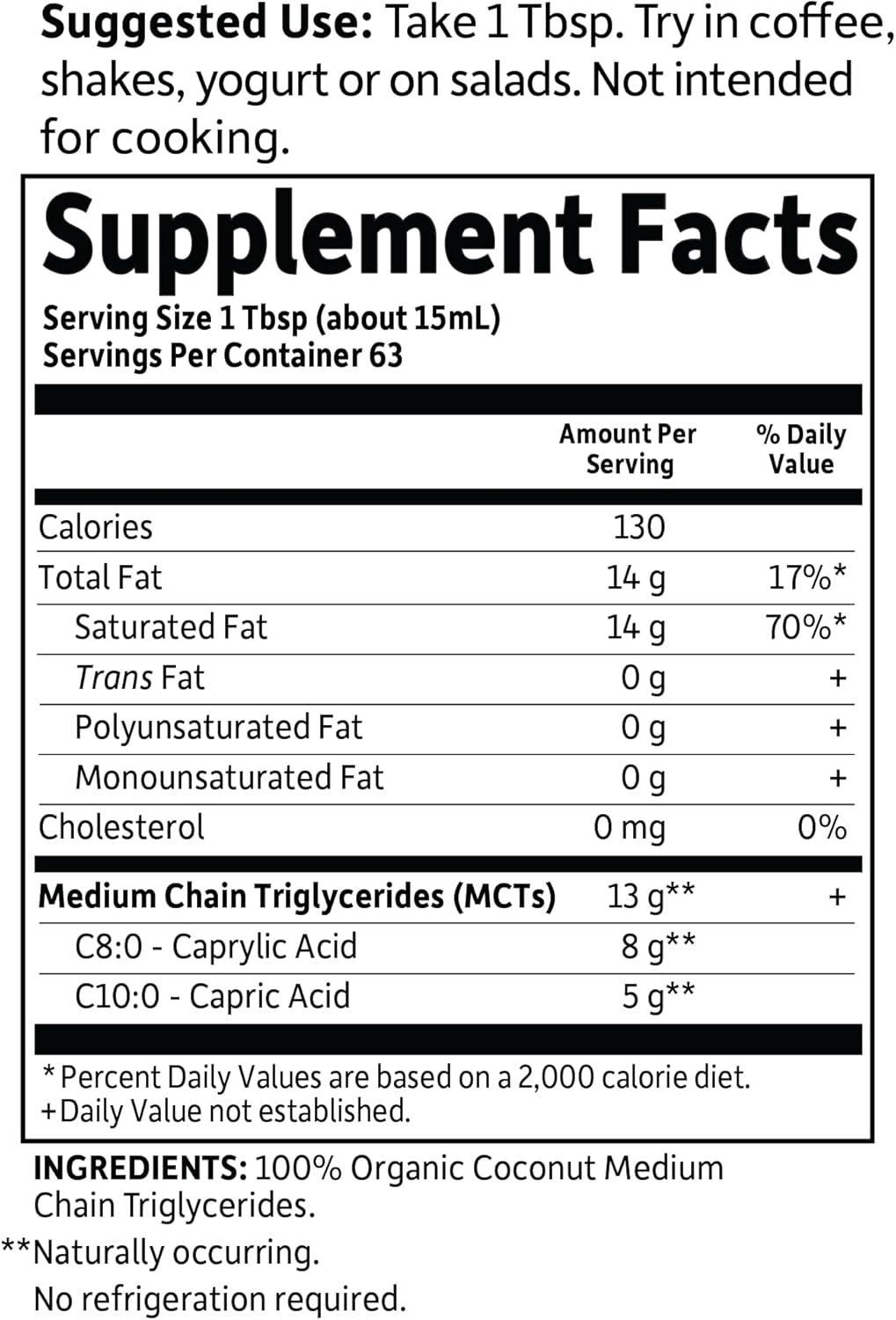 Organic Coconut MCT Oil 32 fl oz - Dr. Formulated Brain Health, Unflavored, 13g MCTs, Keto & Paleo Friendly, Non-GMO, Vegan & Gluten Free