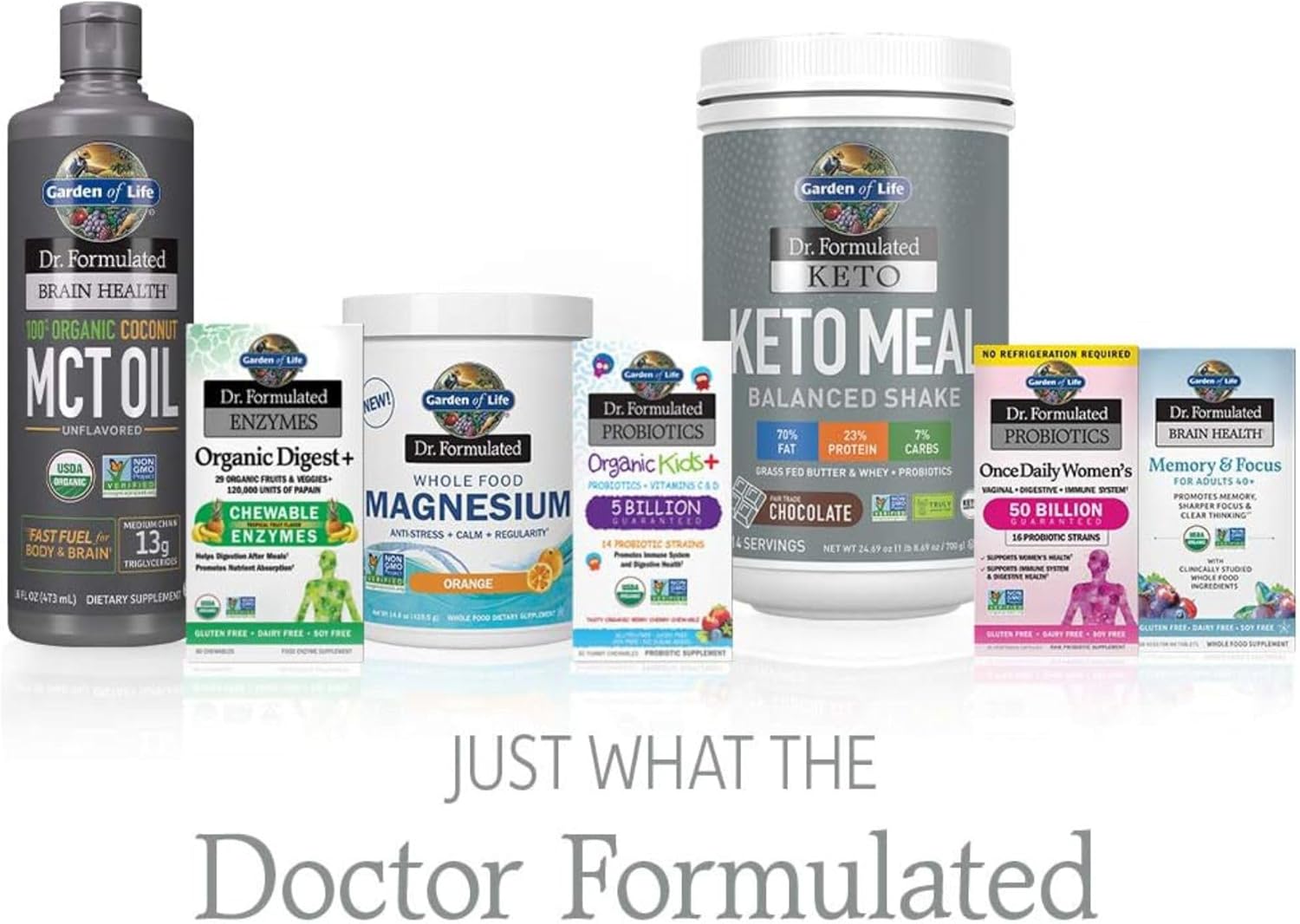 Organic Coconut MCT Oil 32 fl oz - Dr. Formulated Brain Health, Unflavored, 13g MCTs, Keto & Paleo Friendly, Non-GMO, Vegan & Gluten Free