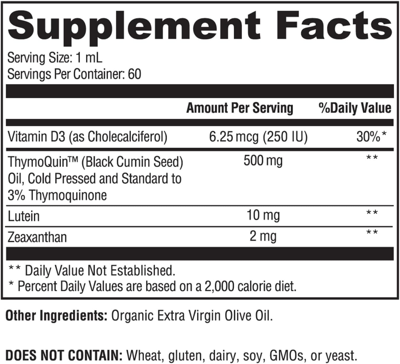 Organic Cold Pressed Black Seed Oil Liquid with Thyroid Antibodies Support - 2 Oz