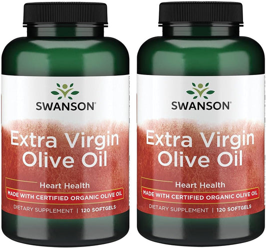 Organic Cold-Pressed Extra Virgin Olive Oil Softgels for Cardiovascular Health - 240 Softgels, 1g Each - Essential Fatty Acids Supplement