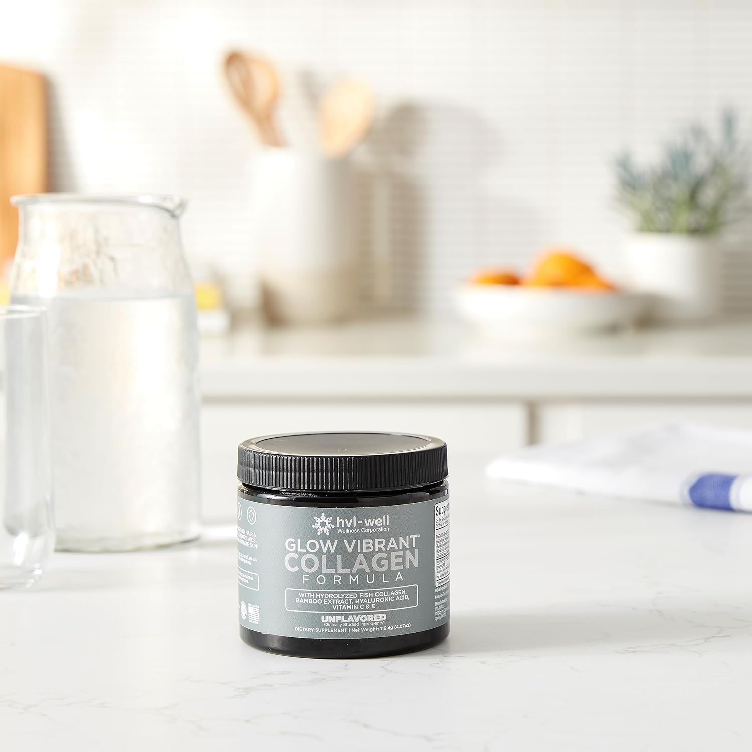 Organic Collagen Peptide Powder - Unflavored, 20 Servings, 115.4g by HVL-Well