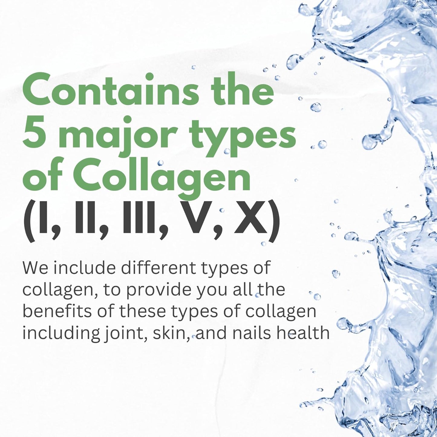 Organic Collagen Peptides Powder with Vitamin C & Hyaluronic Acid - High Absorption Hydrolyzed Multi-Type Skin Hair Joint Supplement