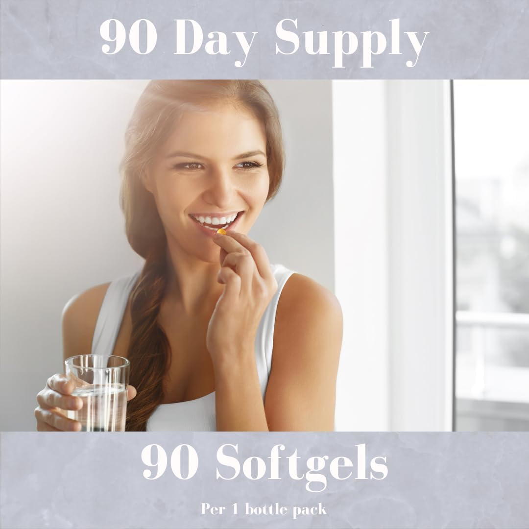 Organic CoQ10 Softgels with Black Pepper Extract - 200mg, 90 Count - Gluten Free Heart Health and Energy Support