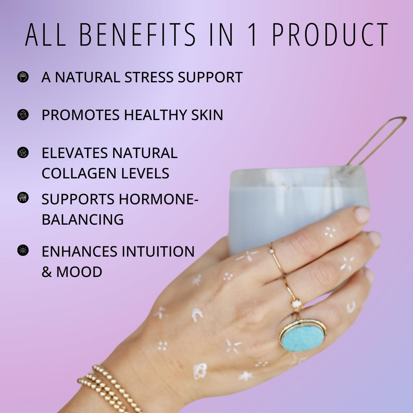 Organic Cosmic Elixir Superfood Blend with Collagen & Adaptogens - 32 Servings, Improves Gut, Emotional Balance, Joint Health, Skin Vitality, Hormones