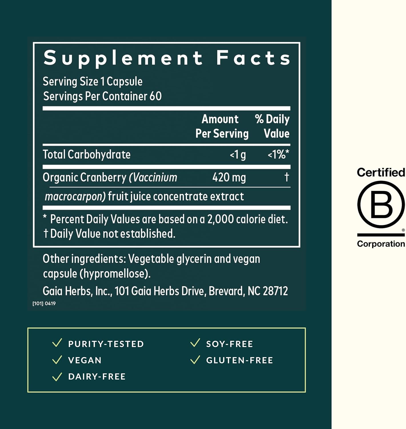 Organic Cranberry Concentrate Capsules for Urinary Tract Health - Vegan Liquid Phyto-Caps with Organic Cranberry Juice Extract - 60 Capsules
