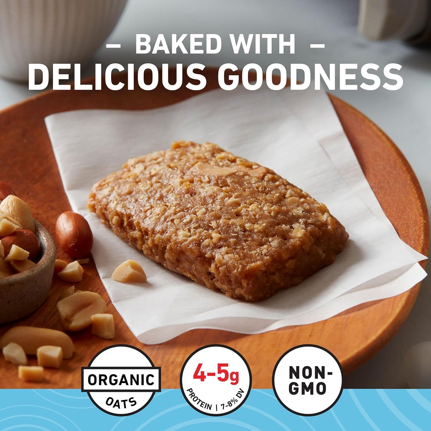 Organic Crunchy Peanut Butter Clif Bar Minis - 5g Protein - Non-GMO - Plant Based Energy Bars (20 Pack)