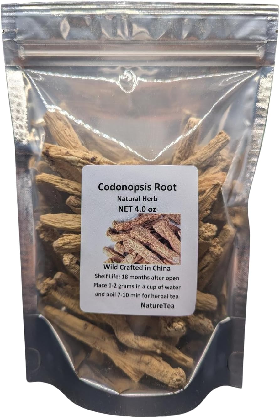 Organic Dang Shen Codonopsis Root Tea - 100% Natural Dried Radix Codonopsis (4 oz)