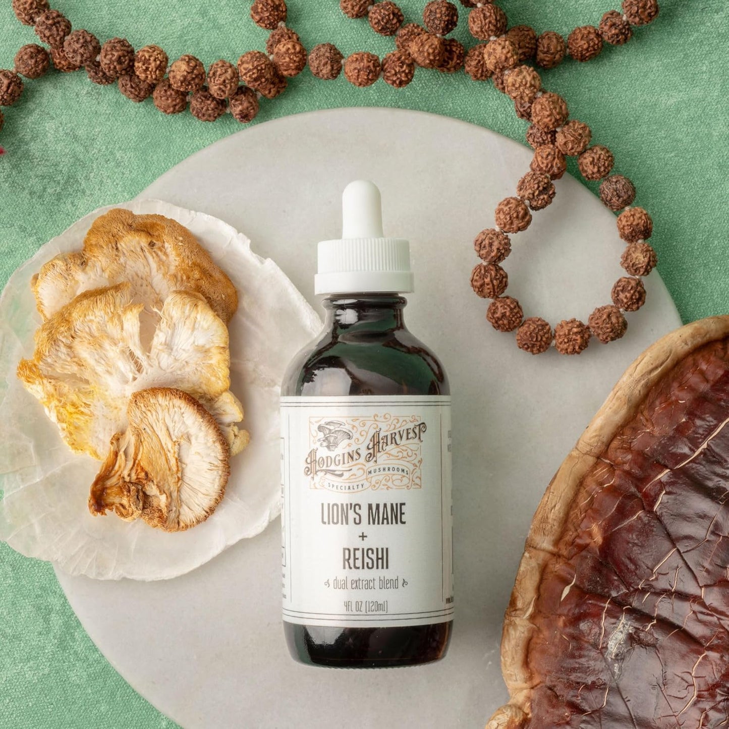 Organic Dual Extract Lion's Mane + Reishi Tincture | Grown on USA Farm | Extra-Concentrated (4 fl oz)