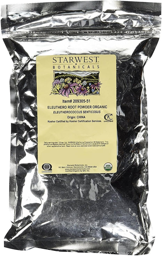 Organic Eleuthero Root Powder - 1lb by Starwest Botanicals