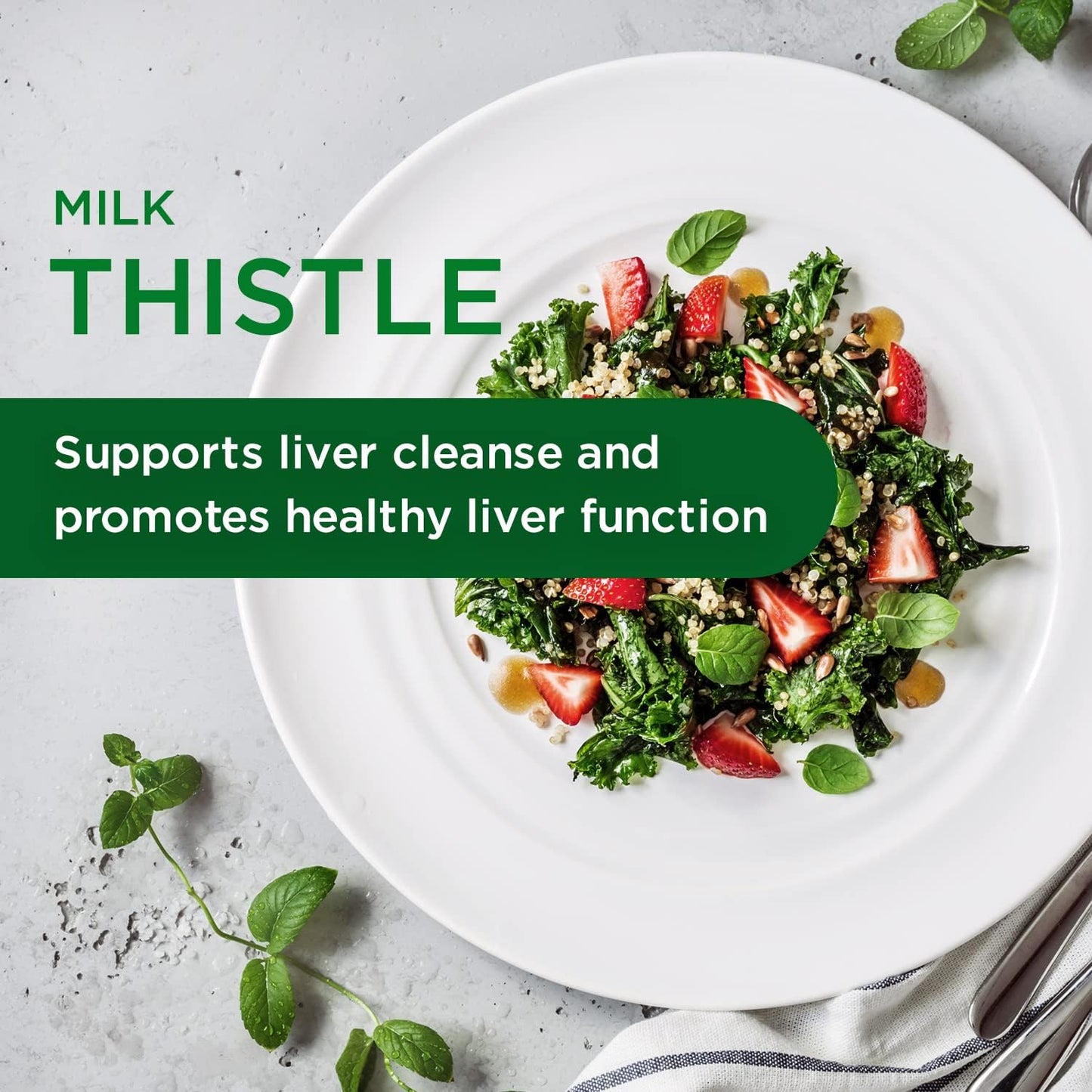 Organic European Milk Thistle Extract Capsules - Supports Liver Health & Natural Energy - 60 Veg Caps (60-Day Supply)