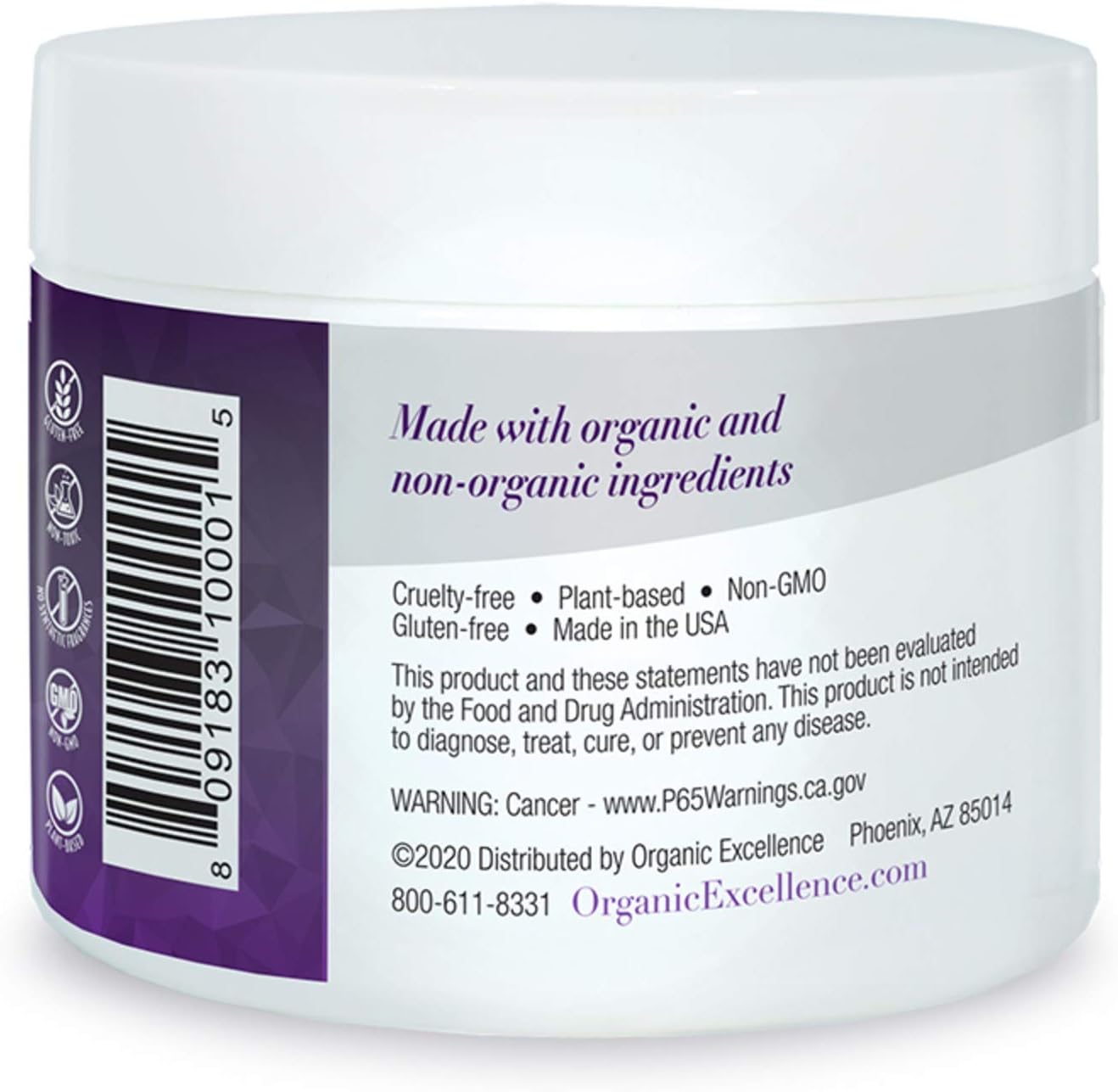 Organic Excellence Feminine Balance Therapy - Natural Progesterone Cream for Hormonal Imbalance, PMS, Menopause - 2 oz