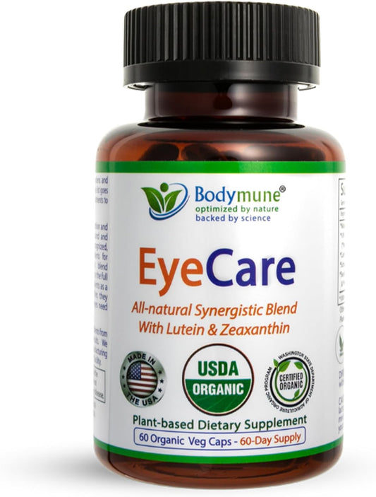 Organic Eye Health Supplement with Lutein, Zeaxanthin, Maqui, Goji, and More - 60-Day Supply, Vegan, Non-GMO, Gluten-Free