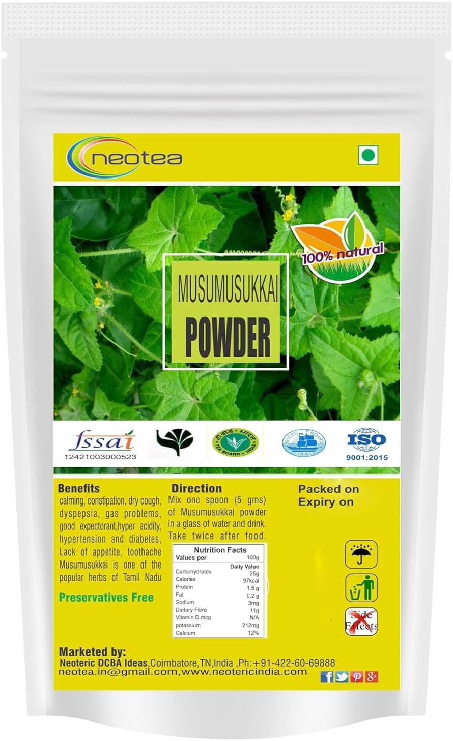 Organic Flax Musumusukkai & Mukai Maderaspatana Powder 300g | Herbal Supplement for Ayurvedic Wellness | Non-GMO