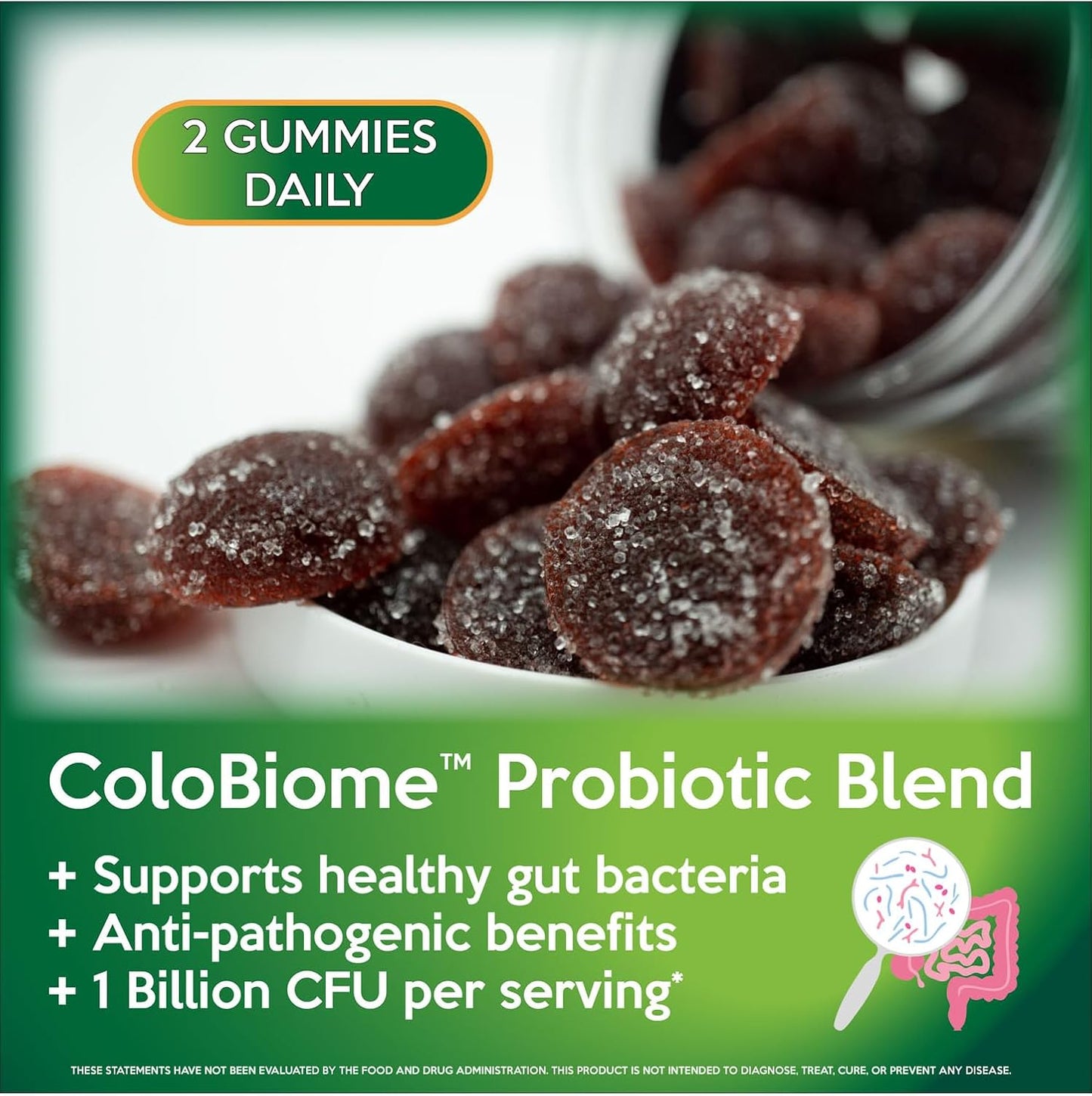 Organic Flaxseed Fiber + Probiotic Gummies for Adults - Constipation Relief with Triple-Fiber Vegan Formula - 30 Servings
