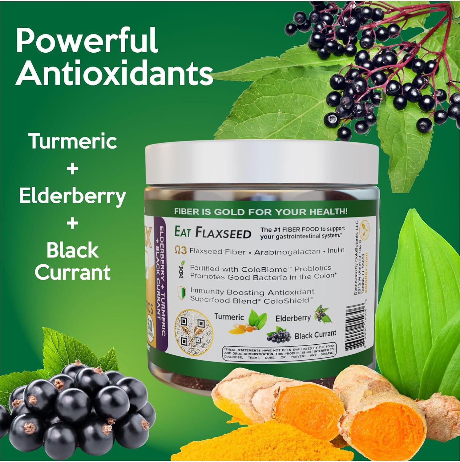 Organic Flaxseed Fiber + Probiotic Gummies for Adults - Constipation Relief with Triple-Fiber Vegan Formula - 30 Servings