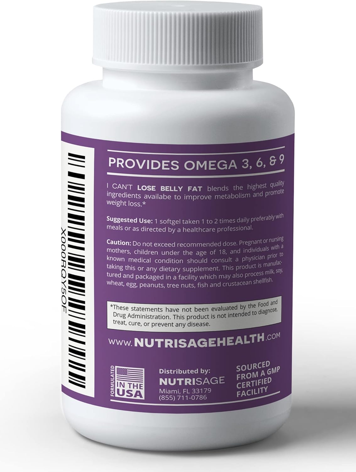 Organic Flaxseed Oil Softgels 1000mg - Omega 3 6 9 Capsules for Heart, Skin, Hair - NutriSage Flax Seed Oil