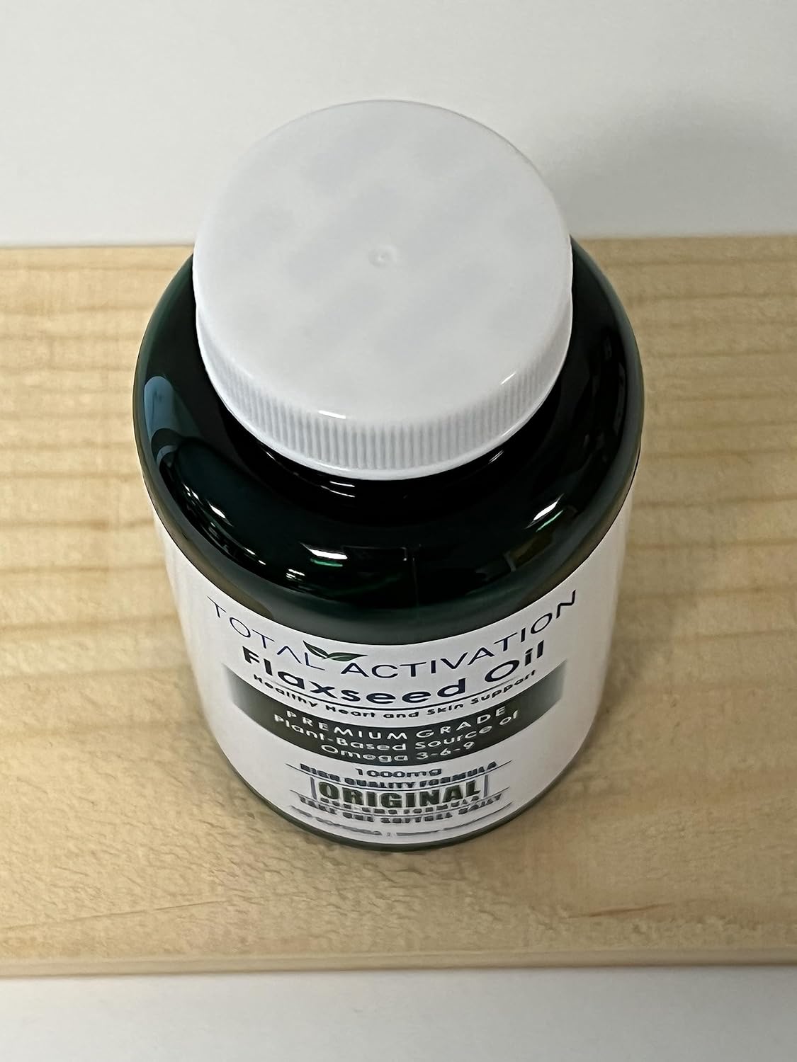 Organic Flaxseed Oil Softgels 1,000mg Omega-3 for Immune Support & Healthy Hair, Skin, Nails - 100 Softgels