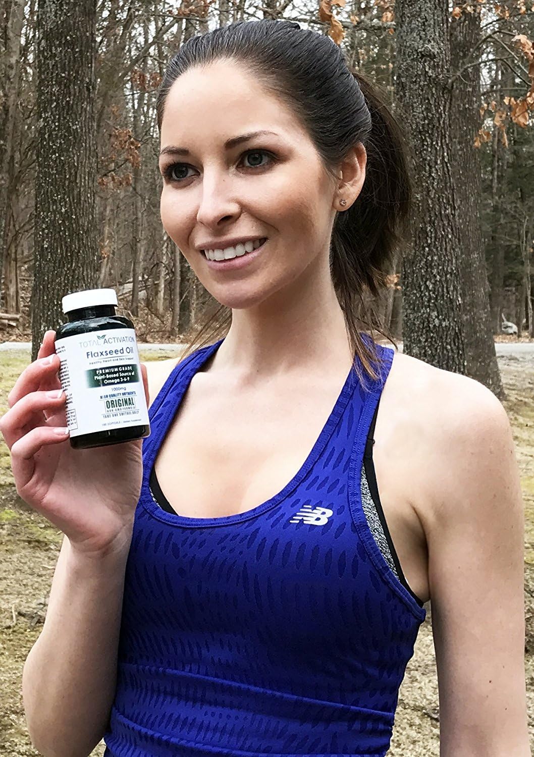 Organic Flaxseed Oil Softgels 1,000mg Omega-3 for Immune Support & Healthy Hair, Skin, Nails - 100 Softgels