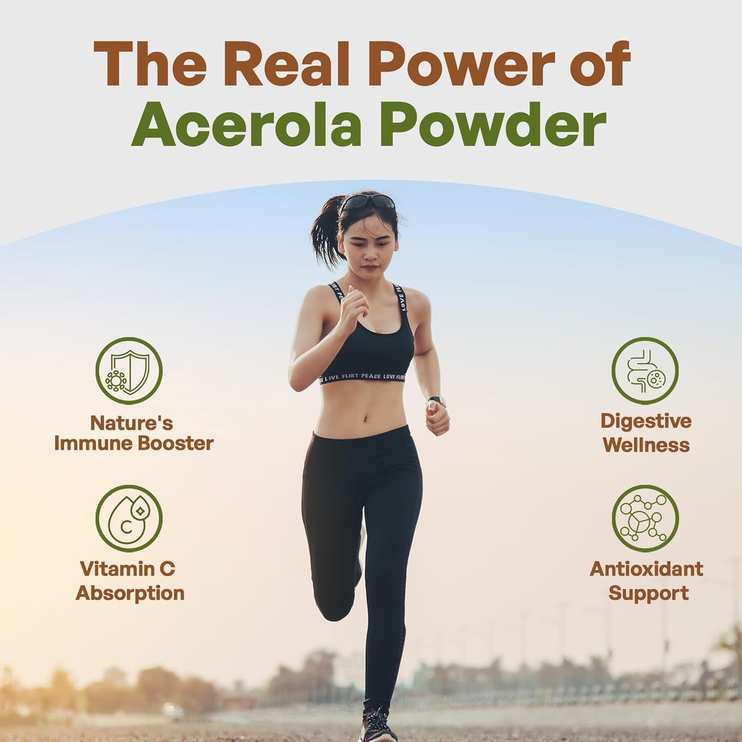 Organic Freeze Dried Acerola Powder from Brazil - High Vitamin C Content - 8oz