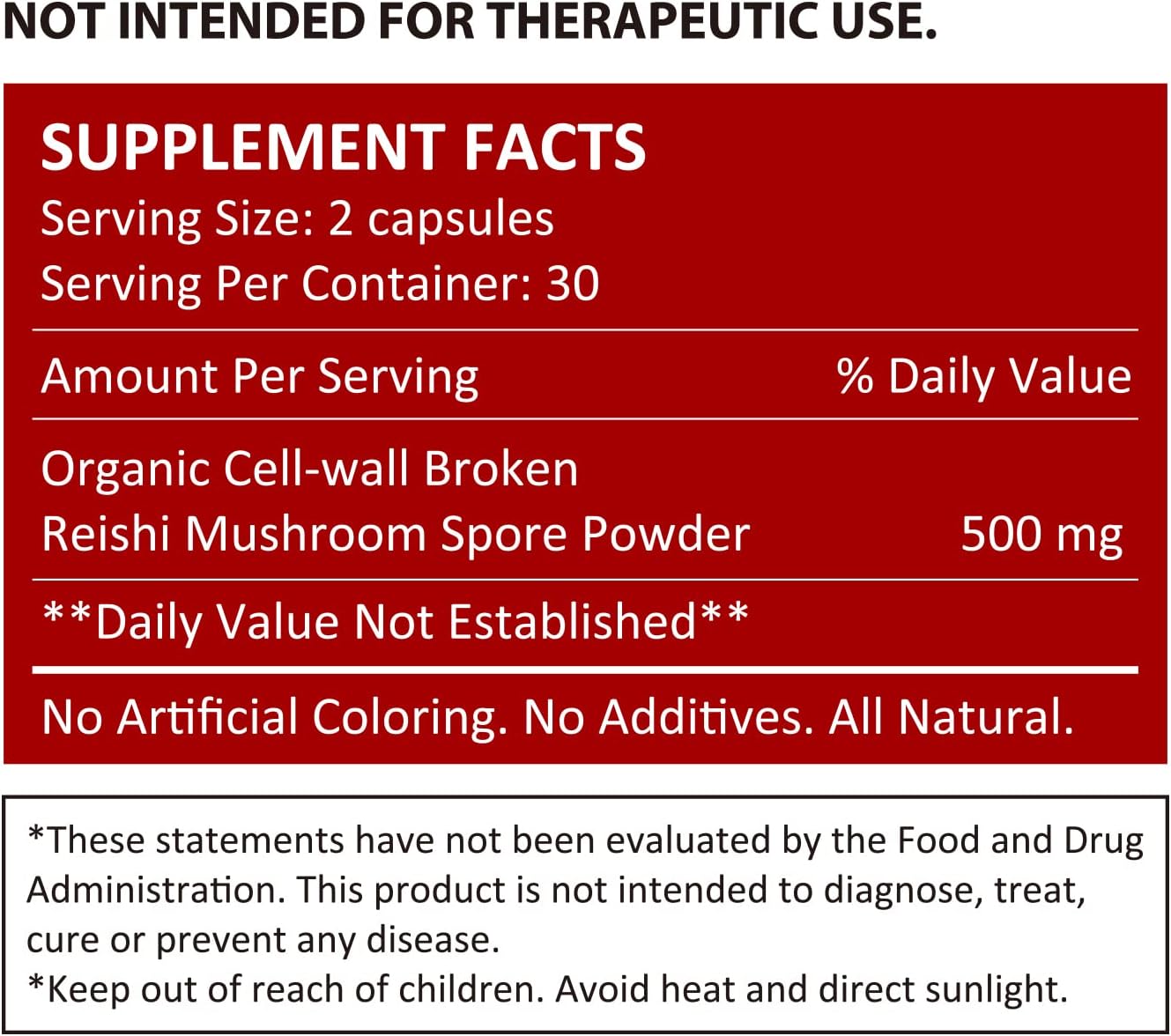 Organic GANOHERB Reishi Mushroom Capsules and Spore Oil for Immune Support