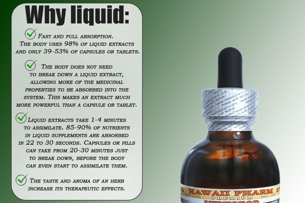 Organic Gentian Alcohol-Free Liquid Extract - 2 oz Glycerite Supplement from Hawaii Pharm