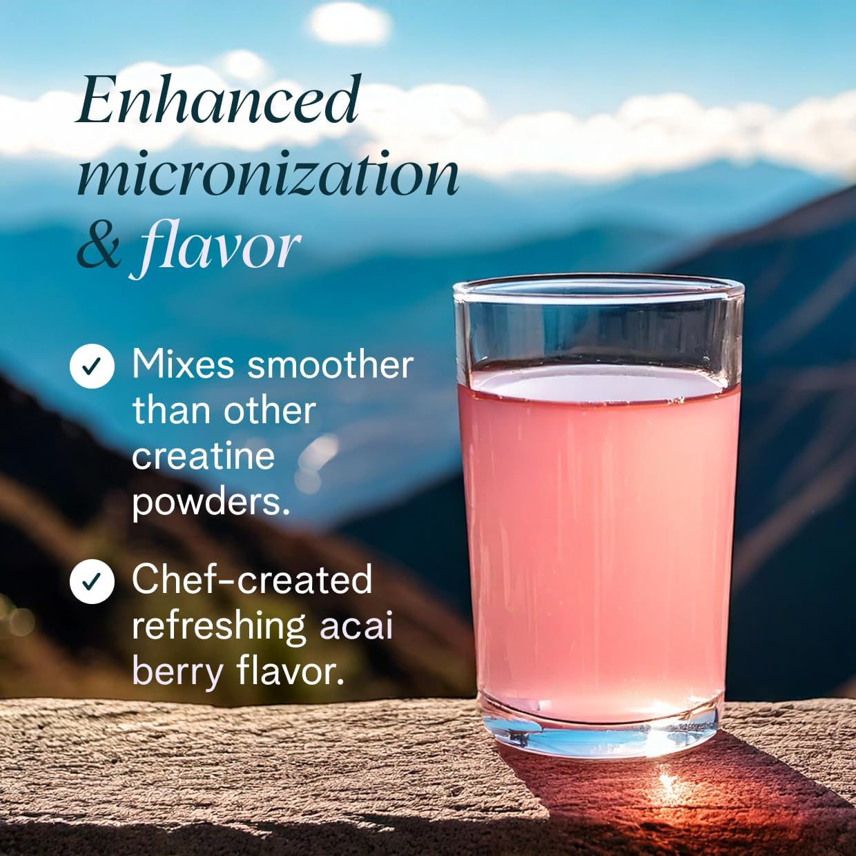 Organic German-Sourced Creatine Monohydrate Powder with Creavitalis for Strength, Energy Support, and Recovery - Acai Berry Flavor, 30 Servings