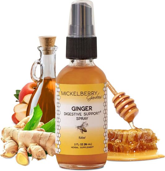 Organic Ginger Honey Immune Support Spray for Boosting Immunity and Digestive Health - 2 Oz