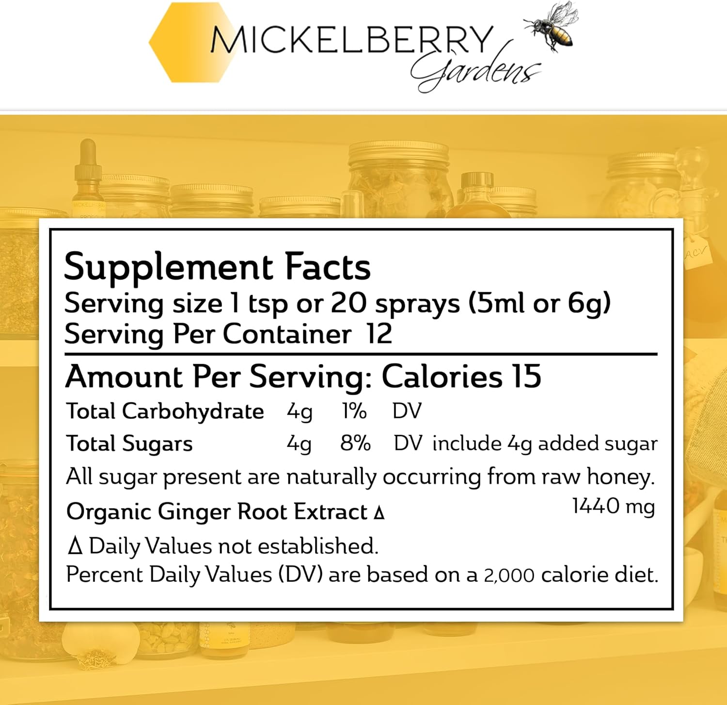 Organic Ginger Honey Immune Support Spray for Boosting Immunity and Digestive Health - 2 Oz