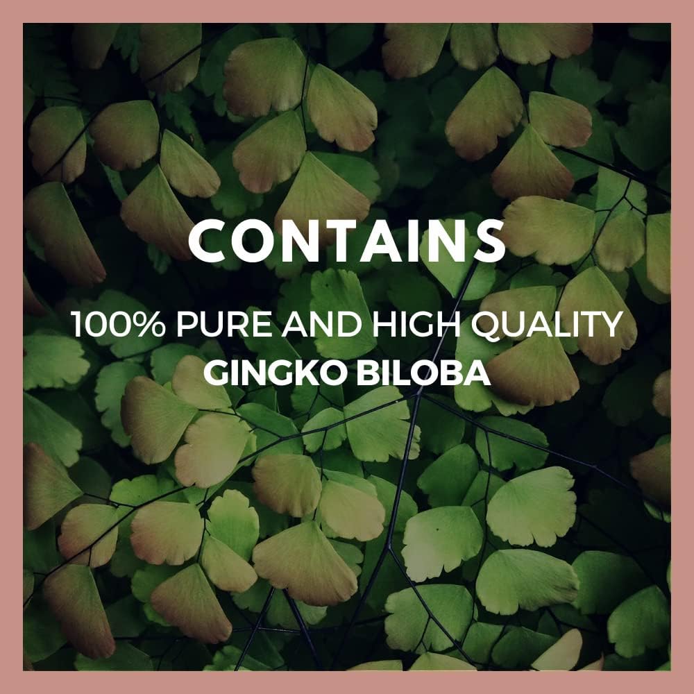 Organic Ginkgo Biloba Capsules | 1,000mg, 60 Vegan Pills | Herbal Supplement for Memory & Focus | Non-GMO, Gluten & Dairy Free