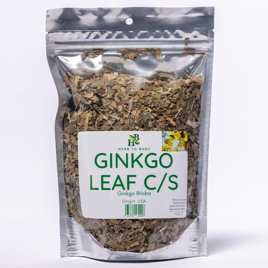 Organic Ginkgo Biloba Leaf C/S - Wildcrafted Herbal Tea Blend - 4oz Packet