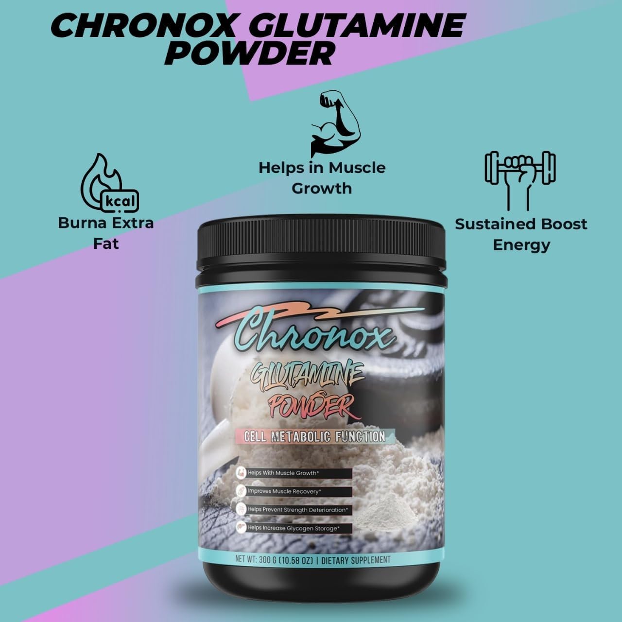 Organic Glutamine Powder for Enhanced Cell Metabolism and Physical Performance - Ideal Muscle Repair and Recovery Supplement - Boost Fitness Levels with Organic Glutamine Powder
