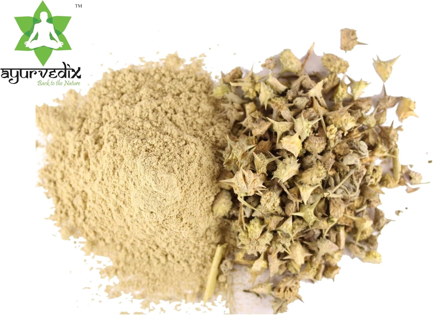 Organic Gokhru Powder - Non-GMO, Gluten Free (200g/7.05oz) by Ayurvedix