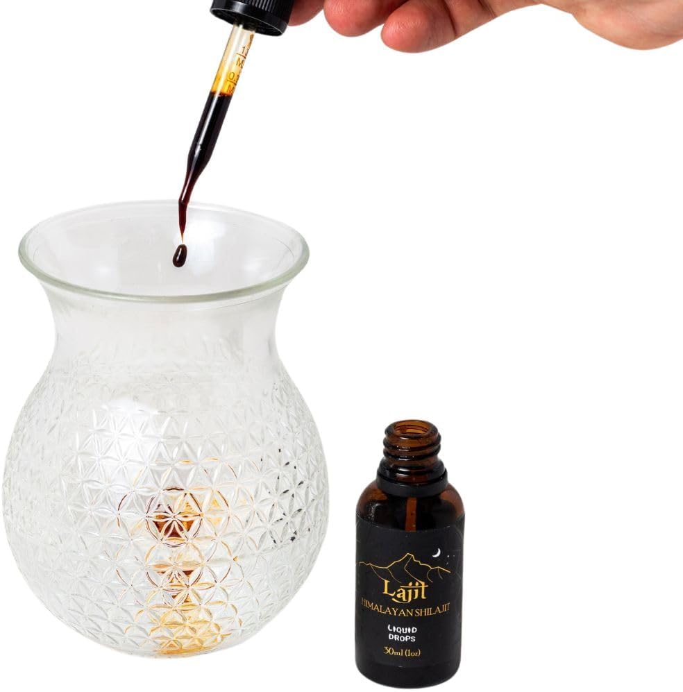 Organic Gold Grade Himalayan Shilajit Liquid Drops | Sourced by Nepalese Sherpas | Lab Tested for Purity | Sundried at 18k Feet