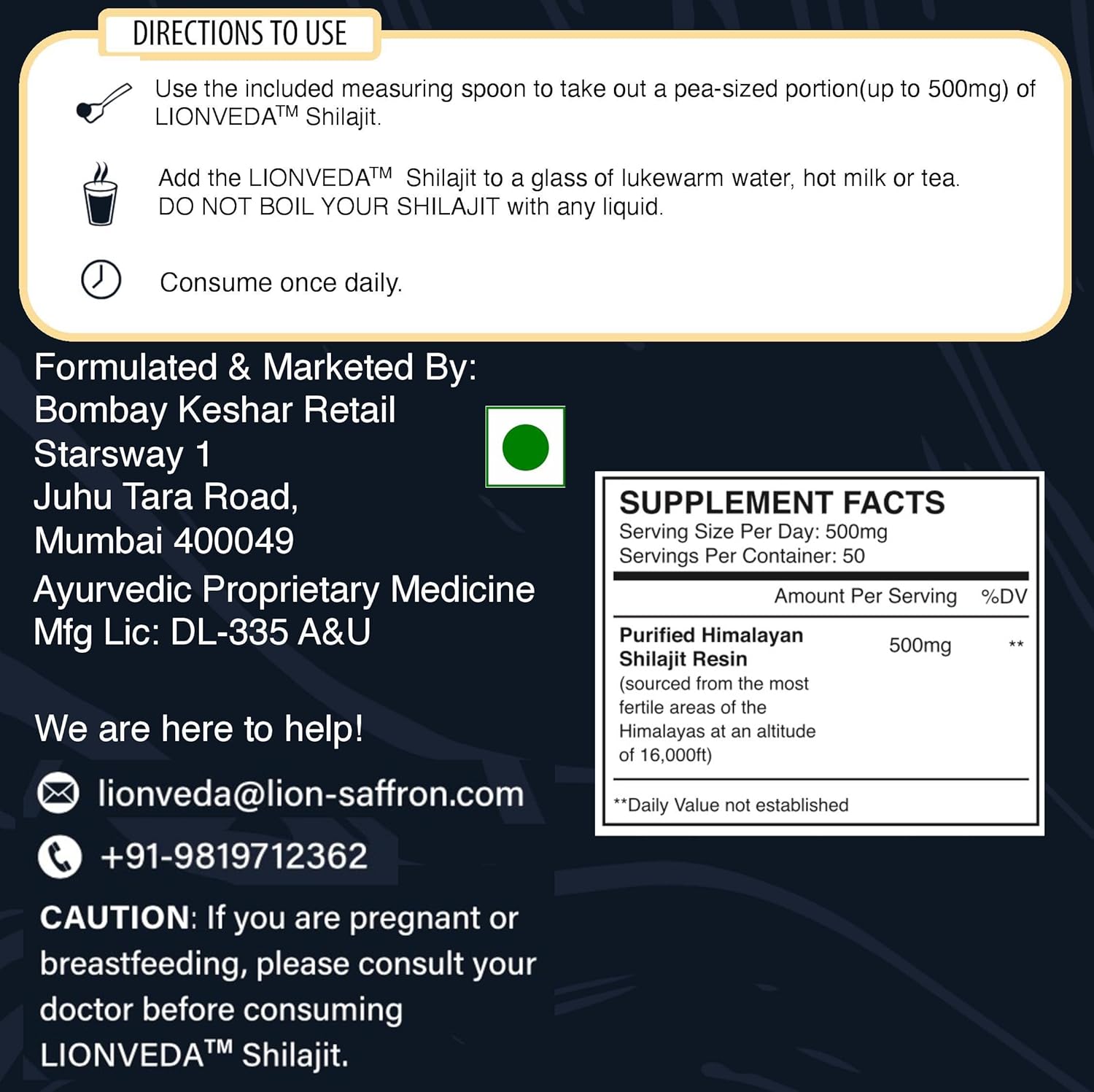 Organic Gold Grade Himalayan Shilajit Resin - 85+ Trace Minerals & Fulvic Acid for Energy & Immune Support - Lab-tested Supplement (50 Servings/25g)