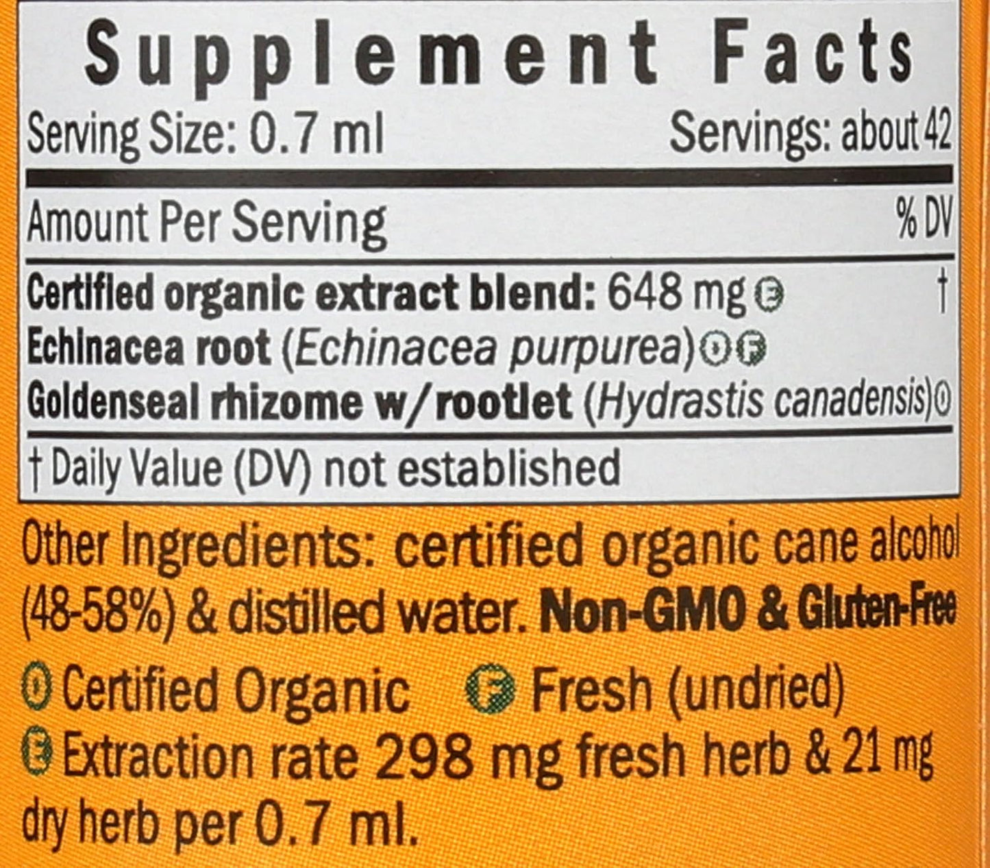 Organic Golden Echinacea Tincture by HERB PHARM - 1 Fluid Ounce