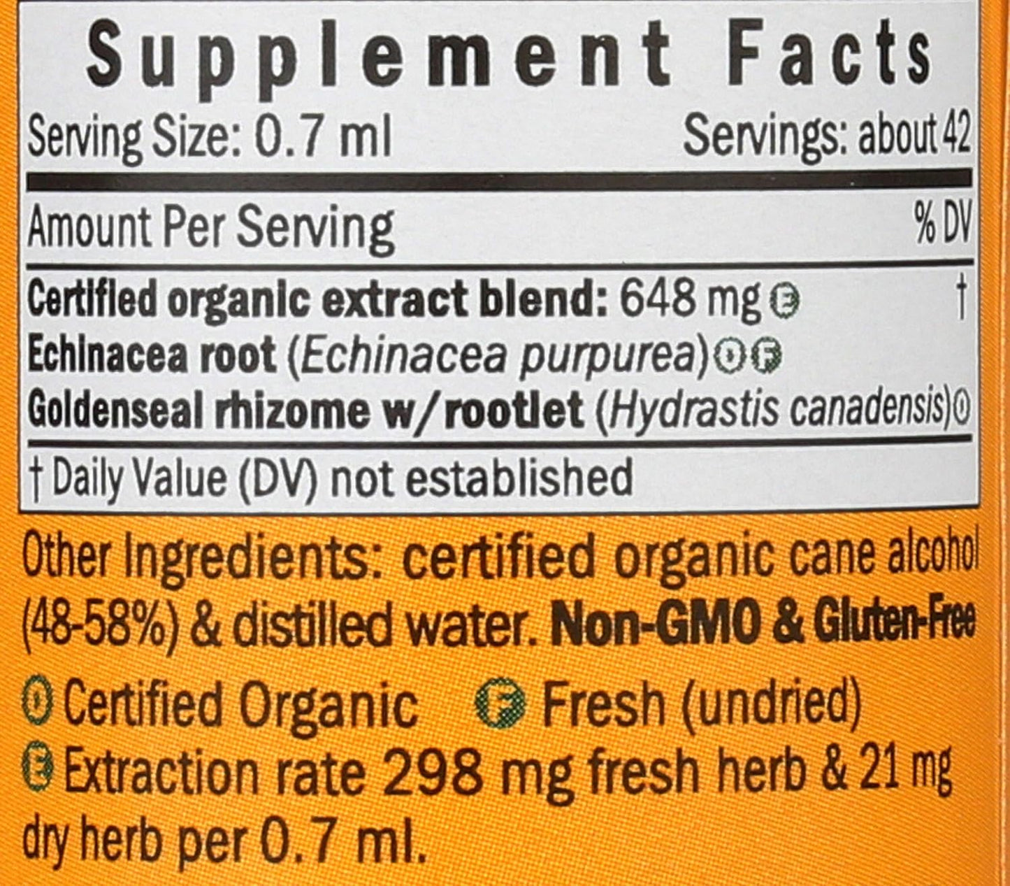 Organic Golden Echinacea Tincture by HERB PHARM - 1 Fluid Ounce