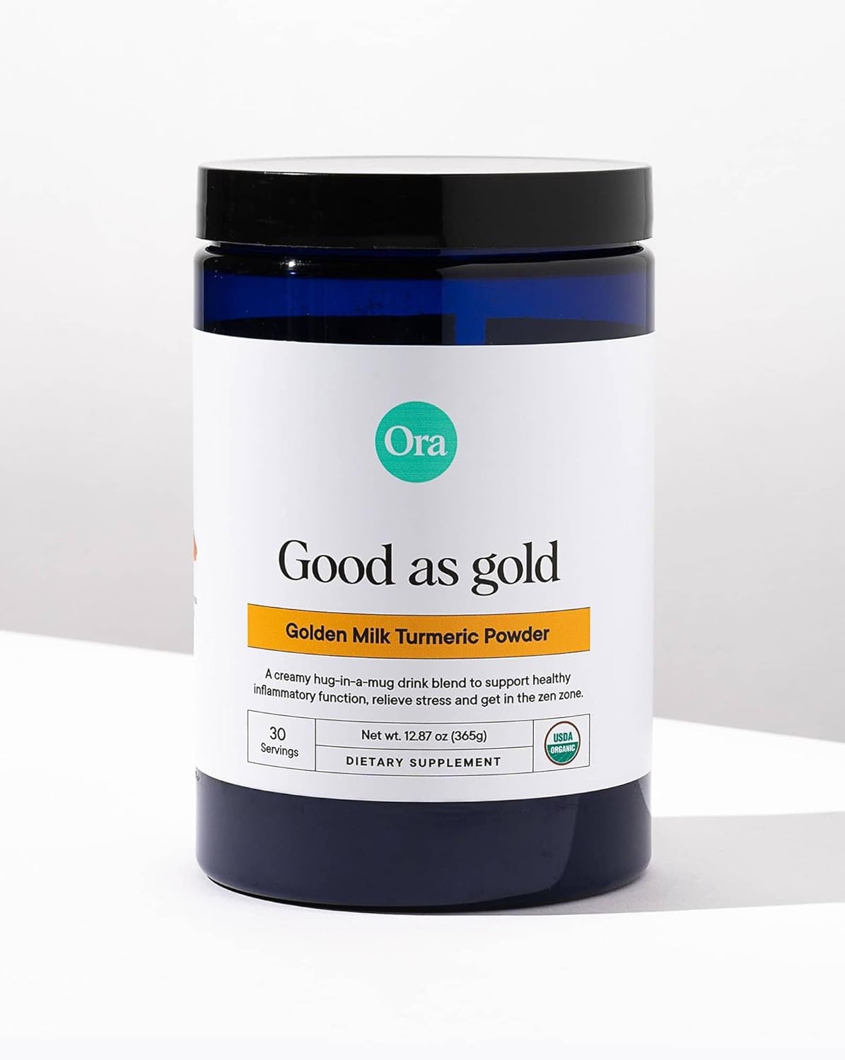 Organic Golden Milk Powder with Ayurvedic Turmeric, Adaptogens, Ashwagandha, Reishi, Ginger - Maple & Vanilla Flavor, 30 Servings