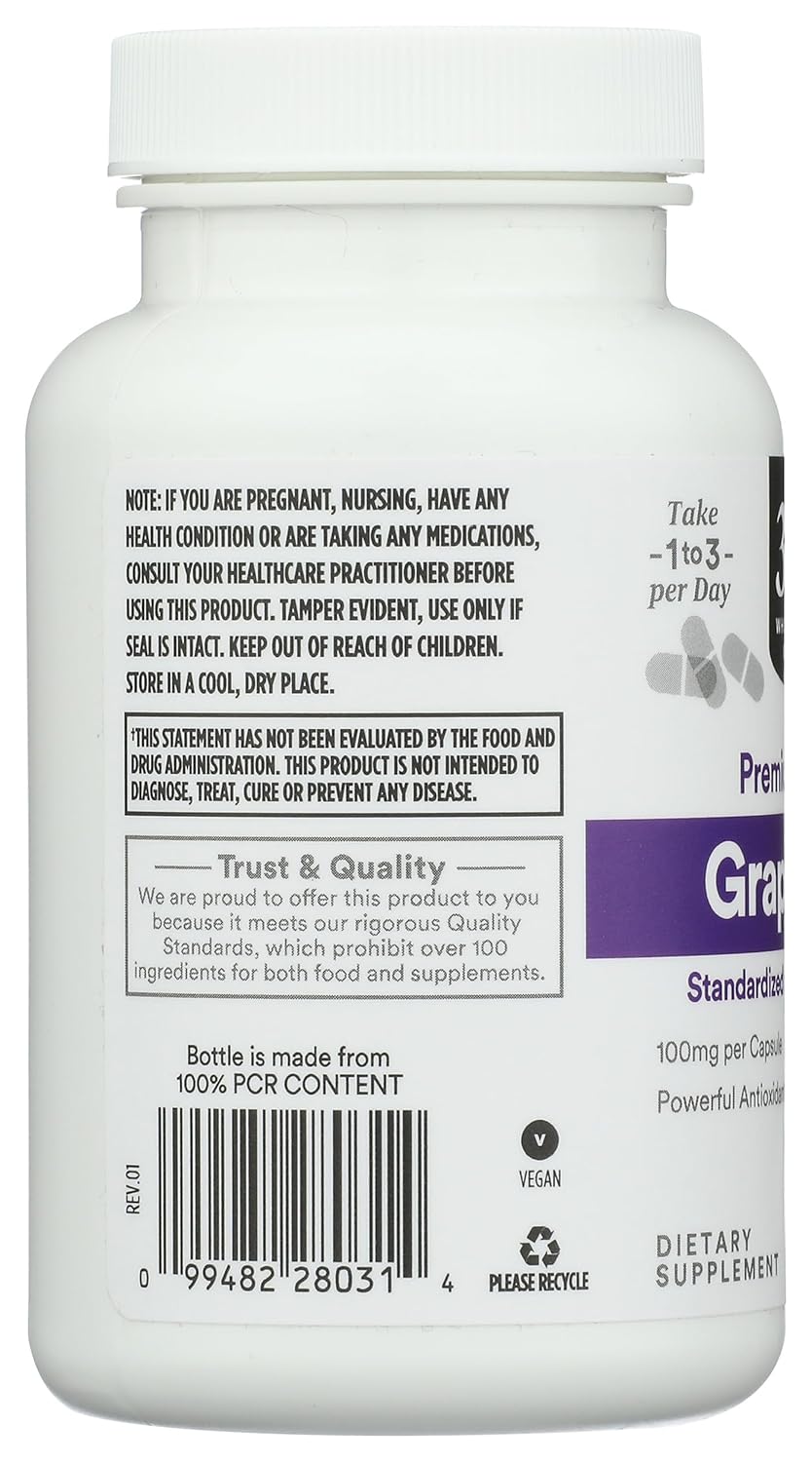 Organic Grape Seed Extract Capsules - 120 Count at Whole Foods Market